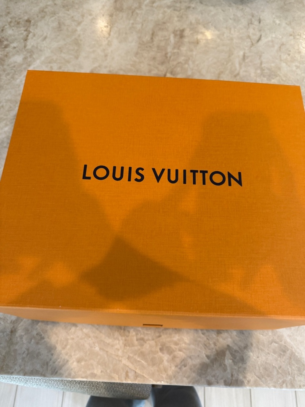 Louis Vuitton Orange Box with Black Logo